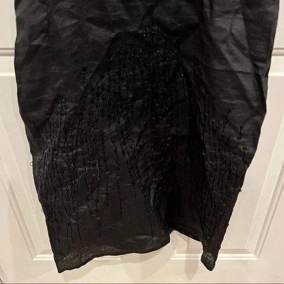 Naf Naf Black Slip Dress Sequin - Picture 5 of 8